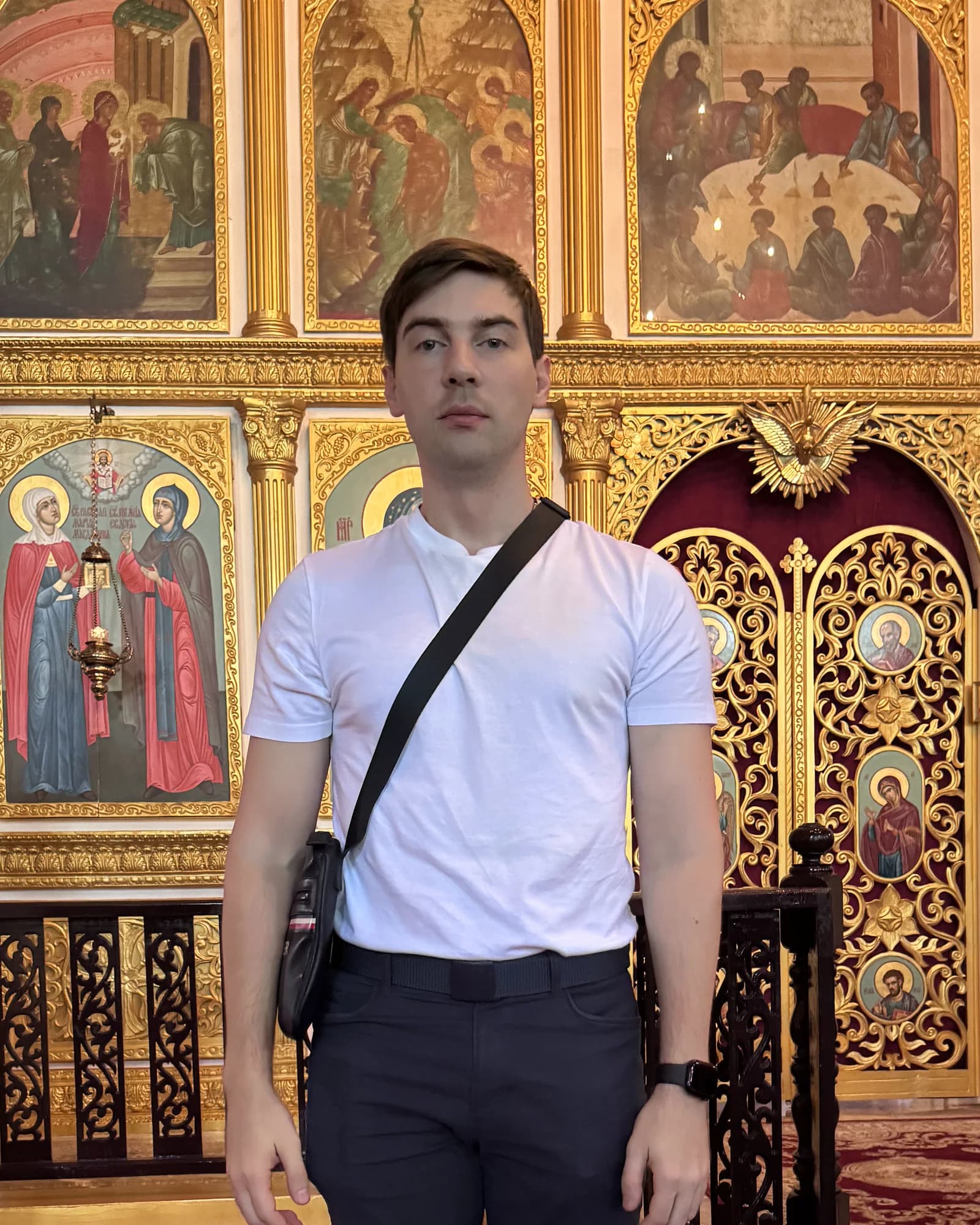 Eugene Prudchenko in an Orthodox church in Thailand.